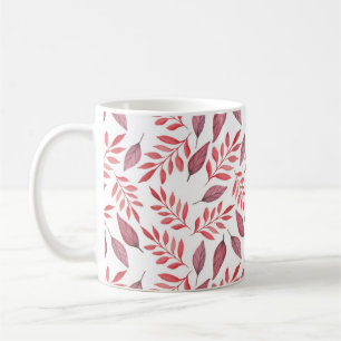 手描き水彩落ちる紅葉 コーヒーマグカップ