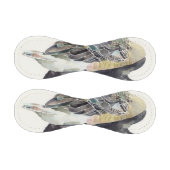 手描き水彩鳥、鴨 野球ボール (パネル)