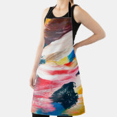 手描き油絵。抽象芸術アートの背景  エプロン (インサイチュ)