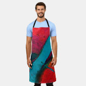 手描き油絵。抽象芸術アートの背景  エプロン (着用した状態)