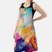 手描き油絵。抽象芸術アートの背景  エプロン (インサイチュ)