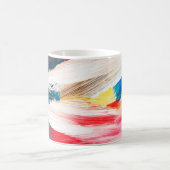 手描き油絵。抽象芸術アートの背景  コーヒーマグカップ (中央)