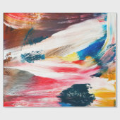 手描き油絵。抽象芸術アートの背景 ラッピングペーパー (フラット)