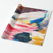 手描き油絵。抽象芸術アートの背景 ラッピングペーパー (アンロールド)