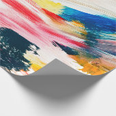 手描き油絵。抽象芸術アートの背景 ラッピングペーパー (角)