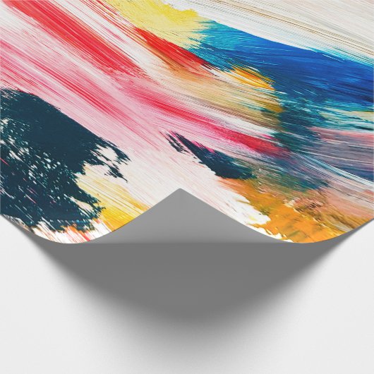 手描き油絵。抽象芸術アートの背景 ラッピングペーパー (角)