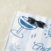 手描き沿岸ビーチ夏のバチェロレッテ ビーチタオル (インサイチュ)