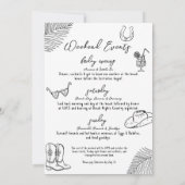 手描き沿岸女性のカーボーイバチェロレッテ 招待状 (裏面)