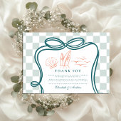 手描き沿岸結婚部 サンキューカード