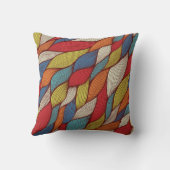 手描き波:抽象芸術シームレス背景。 クッション (裏面)