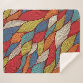 手描き波：抽象芸術シームレス背景。 シェルパブランケット (正面(横))