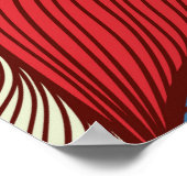 手描き波:抽象芸術シームレス背景。 ポスター (角)