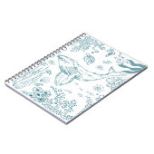 手描き海洋生物 ノートブック (左側)