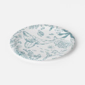 手描き海洋生物 ペーパープレート (アングル)