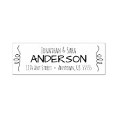 手描き渦巻き差出人住所 セルフインキングスタンプ (デザイン)