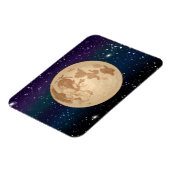 手描き満月と星きらめく星 マグネット (左側)
