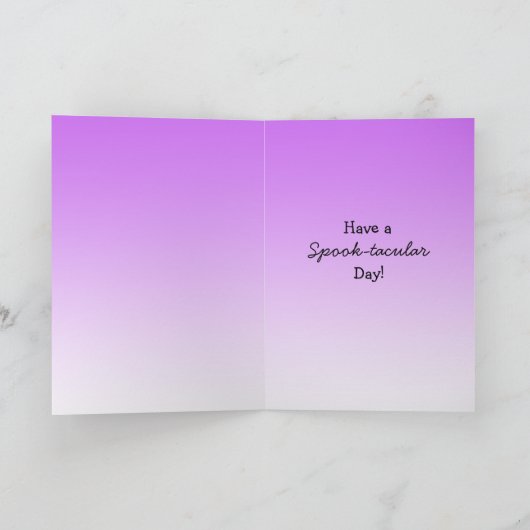 手描き漫画キャットハロウィンの挨拶 シーズンカード (内部)