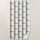 手描き灯台ビーチタオル ビーチタオル (正面)