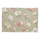 手描き牡丹パターン枕カバー 枕カバー (裏面)