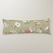 手描き牡丹パターン ボディピロー (裏面)