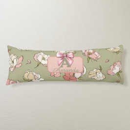 手描き牡丹パターン ボディピロー