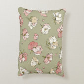 手描き牡丹模様アクセント枕 アクセントクッション (裏面(縦))