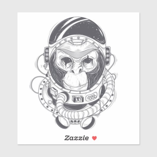 手描き猿 シール (シート)