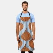 手描き玉ねぎ球野菜壁紙。モダン エプロン (着用した状態)