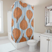 手描き玉ねぎ球野菜壁紙。モダン  シャワーカーテン (インサイチュ)