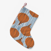 手描き玉ねぎ球野菜壁紙。モダン  スモールクリスマスストッキング (正面 (吊り時))