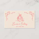 手描き甘いカップケーキベーカリーパティシエ 名刺 (正面)