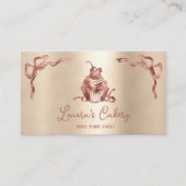 手描き甘いカップケーキベーカリーパティシエ 名刺 (正面)