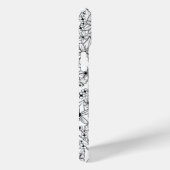 手描き白花柄と緑モノグラム Case-Mate iPhoneケース (裏面 / 右)