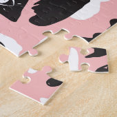 手描き目：トレンディーパターン ジグソーパズル (側面)