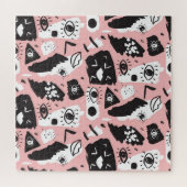 手描き目：トレンディーパターン ジグソーパズル (横)