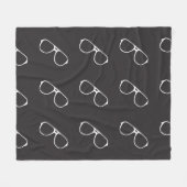 手描き眼鏡のシームレスなパターン、ファッション フリースブランケット (正面(横))
