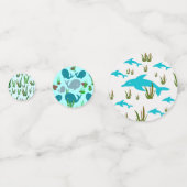 手描き紙吹雪ユニーク海海をテーマ コンフェッティ (正面)