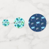 手描き紙吹雪ユニーク海海をテーマ コンフェッティ (裏面)