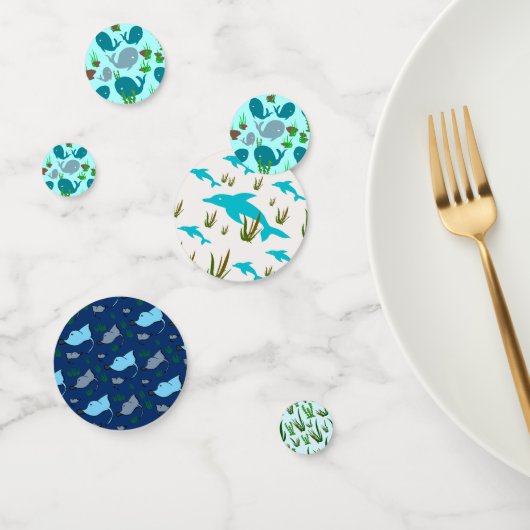 手描き紙吹雪ユニーク海海をテーマ コンフェッティ (グループ)