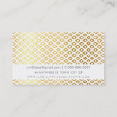 手描き素朴モダンな粗模様金ゴールド箔 名刺 (裏面)