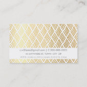 手描き素朴モダンな粗模様金ゴールド箔 名刺 (裏面)