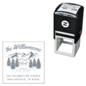 手描き素朴山&フォレスト差出人住所 セルフインキングスタンプ (インサイチュ)