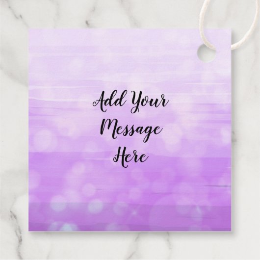 手描き紫色の蝶お洒落曼荼羅 フェイバータグ (裏面)