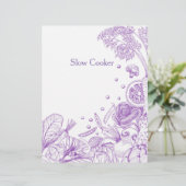 手描き紫色の野菜レシピカテゴリー (スタンド正面)