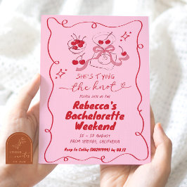 手描き結び結びマルティーニバチェロレッテ 招待状