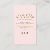 手描き結婚のケーキの水色 名刺 (裏面)