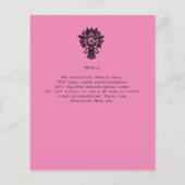 手描き結婚の漫画新郎新婦ピンク (裏面)