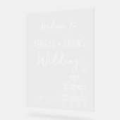 手描き結婚ウェルカムサインアクリル看板 アクリルサイン (傾斜)