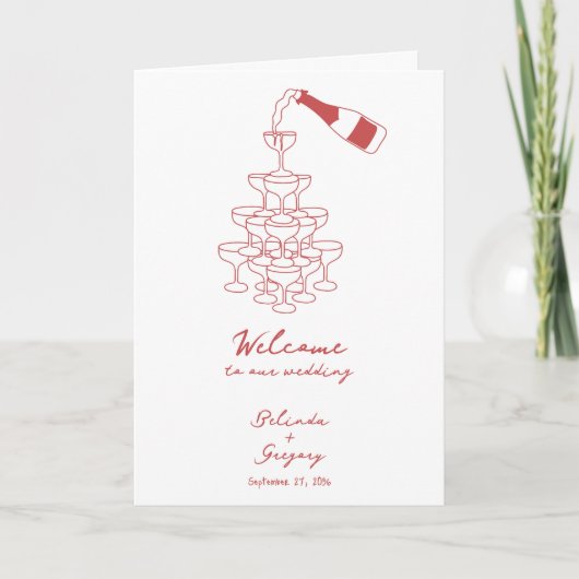 手描き結婚マルーンの送達命令 プログラム (正面)