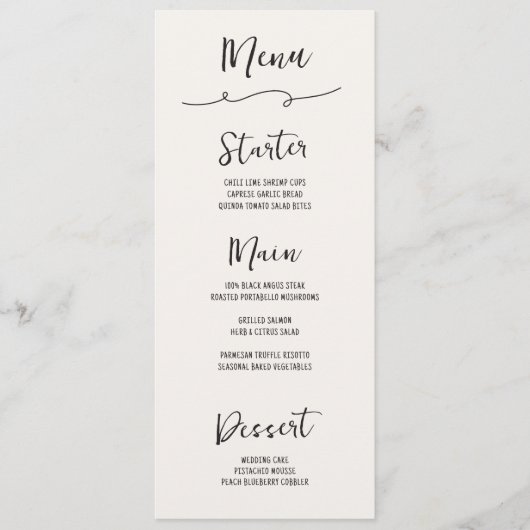 手描き結婚角 メニュー (正面)